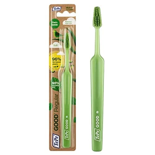 TePe Good Soft-Bristle Toothbrush Regular 1 Count (16.4g) | Bio-based Bristles & Handle thumbnail 1