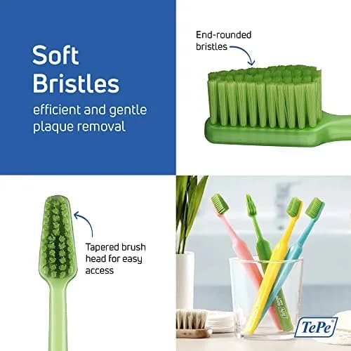 TePe Good Soft-Bristle Toothbrush Regular 1 Count (16.4g) | Bio-based Bristles & Handle thumbnail 3
