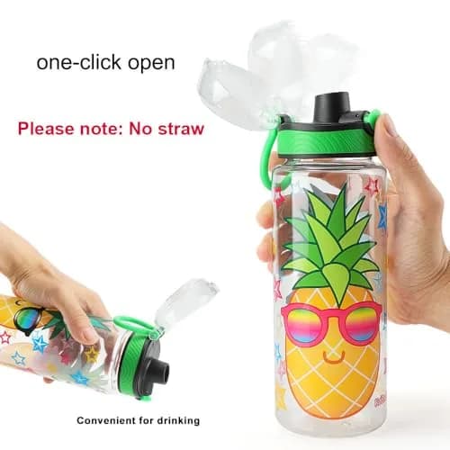 Home Tune 23oz Pineapple Water Bottle for Kids | Leak-Proof, BPA Free, Easy Clean, School & Travel thumbnail 5