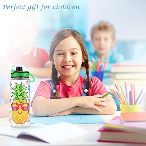 Home Tune 23oz Pineapple Water Bottle for Kids | Leak-Proof, BPA Free, Easy Clean, School & Travel thumbnail 8