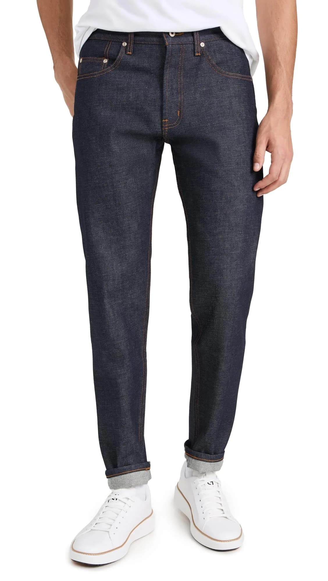 Naked & Famous Denim Easy Guy - Dirty Fade Selvedge 34 | Relaxed Tapered Fit, Indigo — 34