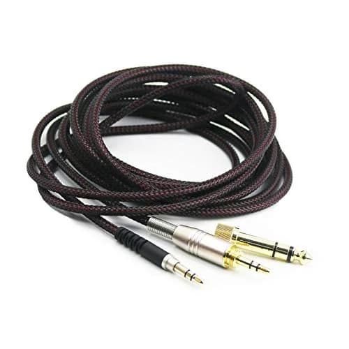 NewFantasia Replacement Audio Upgrade Cable 1.5m (4.9ft) with 3.5mm & 6.35mm Adapters | Braided OFC Wire for Audio-Technica Headphones thumbnail 7