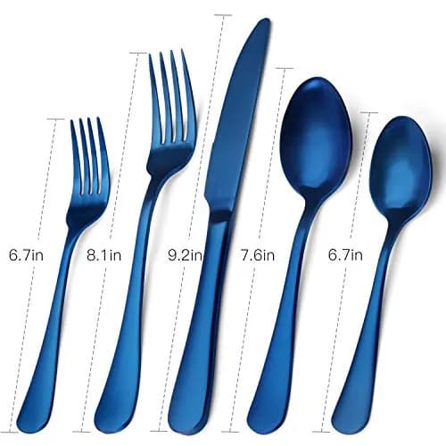 sharecook Flatware Set, Satin Finish 20-Piece, Service for 4 | Modern Stainless Steel Cutlery thumbnail 2