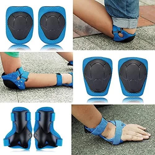 CKE Toddler Knee Pads and Elbow Pads with Wrist Guards for Kids,Blue S | Impact Protection Gear for Kids 3-8 thumbnail 6