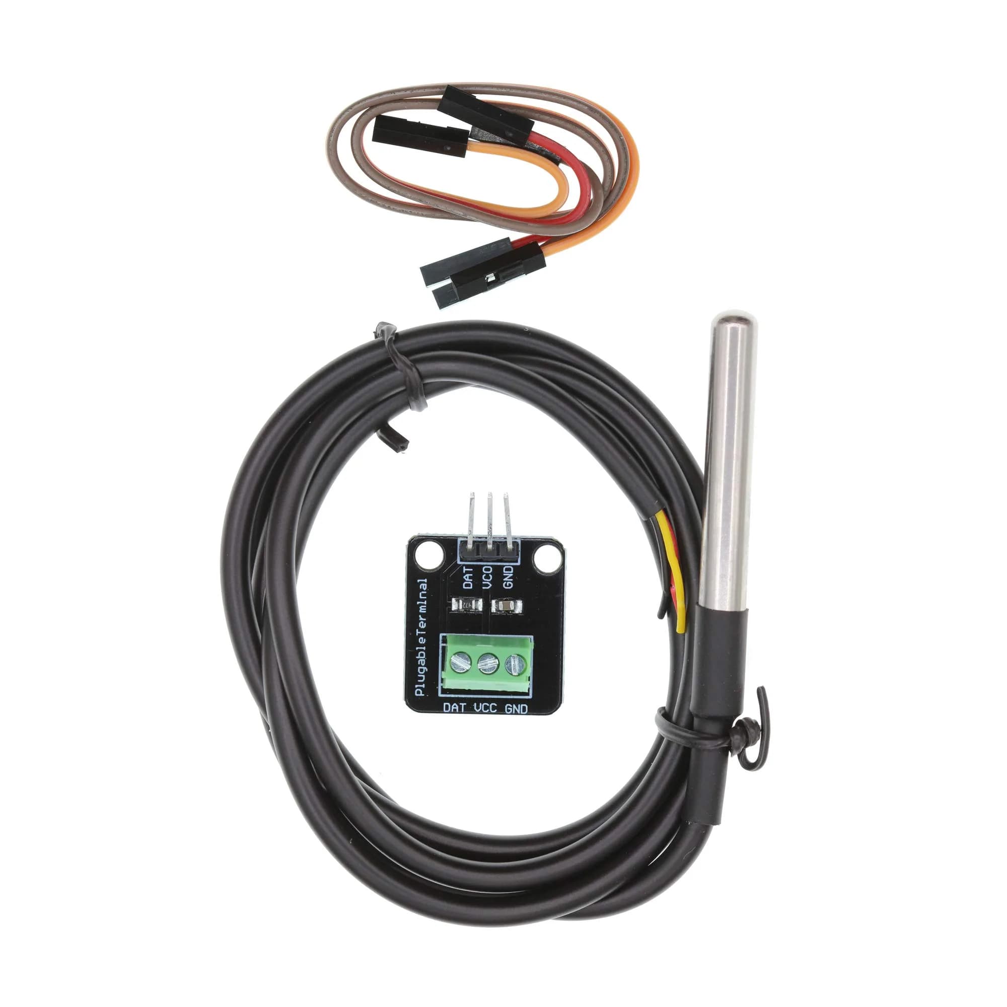 HUABAN DS18B20 Temperature Sensor Module Kit Waterproof 100CM | Digital Stainless Steel Probe - main product image