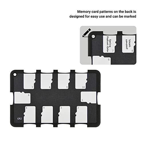 JJC 10-Slot Micro SD Card Holder Case | Ultra Slim Credit Card Size Lightweight Portable TF MSD Memory Card Storage thumbnail 4
