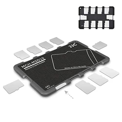 JJC 10-Slot Micro SD Card Holder Case | Ultra Slim Credit Card Size Lightweight Portable TF MSD Memory Card Storage thumbnail 1