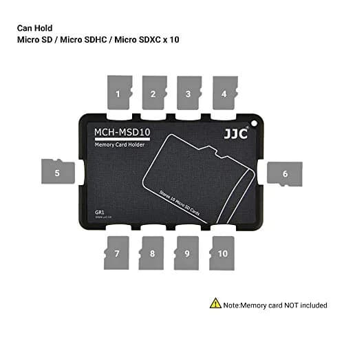 JJC 10-Slot Micro SD Card Holder Case | Ultra Slim Credit Card Size Lightweight Portable TF MSD Memory Card Storage thumbnail 7