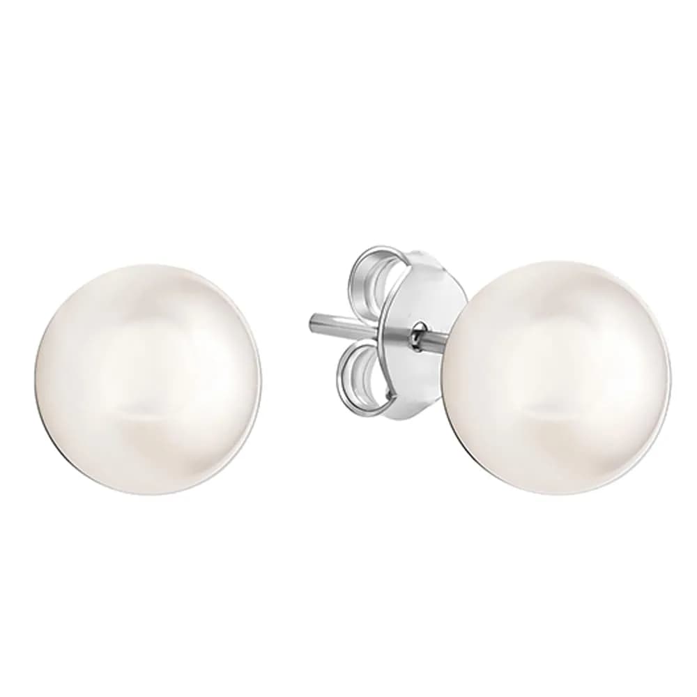 GIVA Sterling Silver Pearl Stud Earrings 8mm (0.31 inches) | Classic Elegance for Everyday Wear