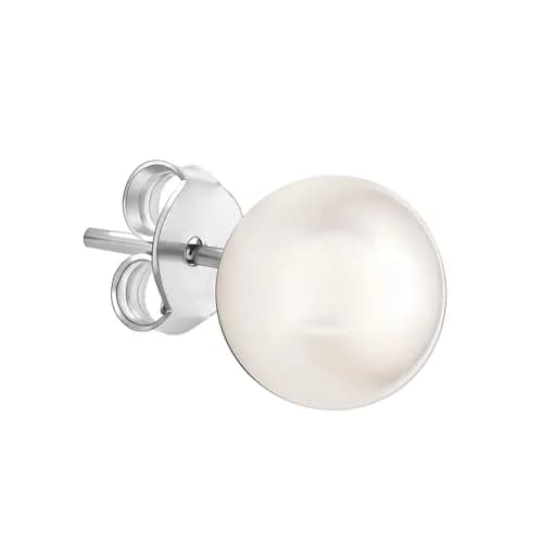 GIVA Sterling Silver Pearl Stud Earrings 8mm (0.31 inches) | Classic Elegance for Everyday Wear thumbnail 4