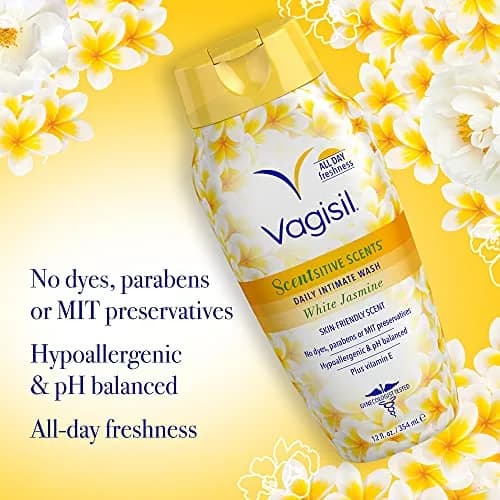 Vagisil Scentsitive Scents Feminine Wash, White Jasmine, 12 Fl Oz (3 Pack) | Gentle, Moisturizing & Hypoallergenic thumbnail 3
