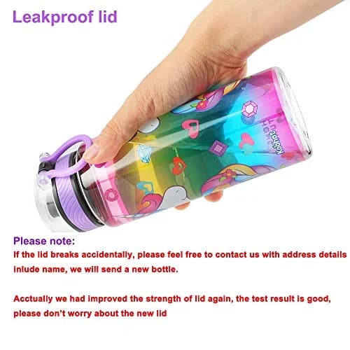 Home Tune 23oz Unicorn Water Bottle for Kids | Leak-Proof, BPA Free, Easy Clean thumbnail 4