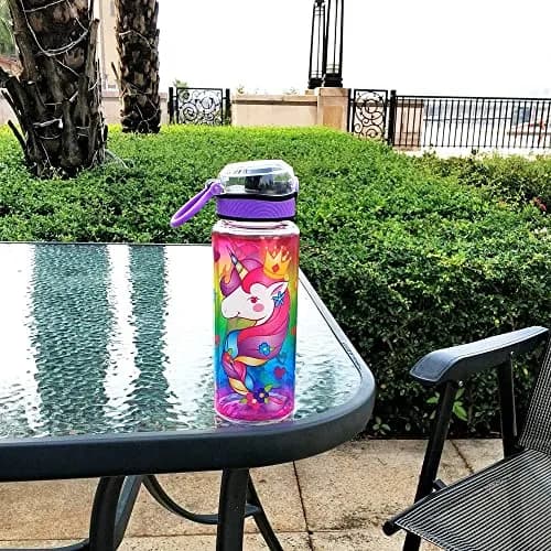 Home Tune 23oz Unicorn Water Bottle for Kids | Leak-Proof, BPA Free, Easy Clean thumbnail 7