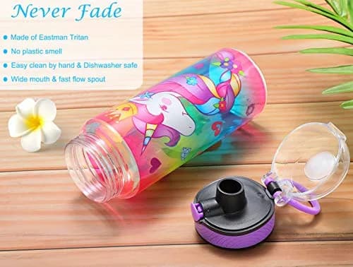 Home Tune 23oz Unicorn Water Bottle for Kids | Leak-Proof, BPA Free, Easy Clean thumbnail 2