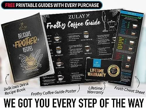 Zulay Kitchen Powerful Milk Frother with Upgraded Titanium Motor, Handheld Electric Whisk, Innocent Pink | Froths Milk in Seconds thumbnail 5