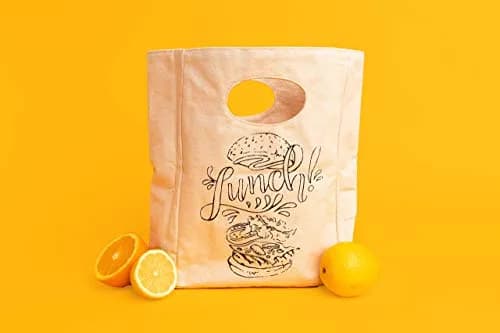 Organic Cotton Mart Organic Canvas Lunch Bag | Reusable & Machine Washable Tote | 27.9 cm (11 in) x 20.3 cm (8 in) x 10.2 cm (4 in) thumbnail 7
