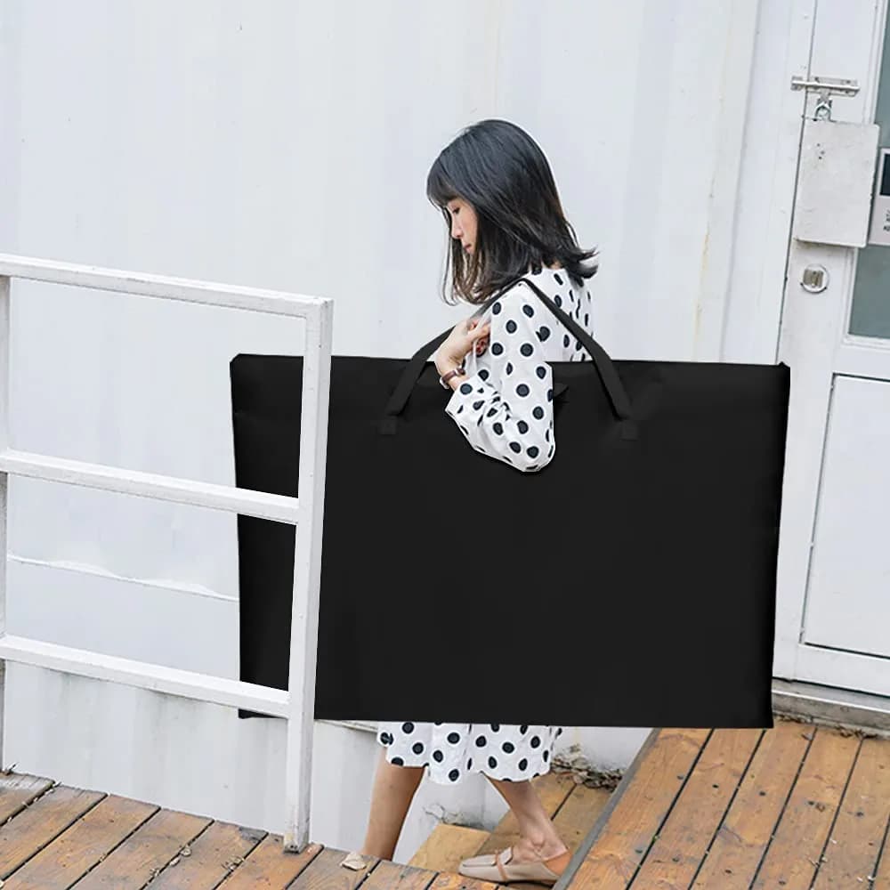 ZKOO Large Art Portfolio Bag 61 x 76 cm (24 x 36 Inch) | Waterproof Black Canvas Carrier Case - view 8