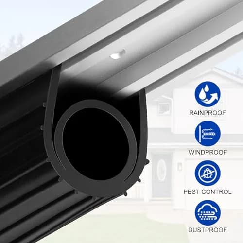 DGSL Garage Door Bottom Seal, 16 FT | Heavy Duty Rubber Weatherproofing for Airtight & Watertight Seal thumbnail 5