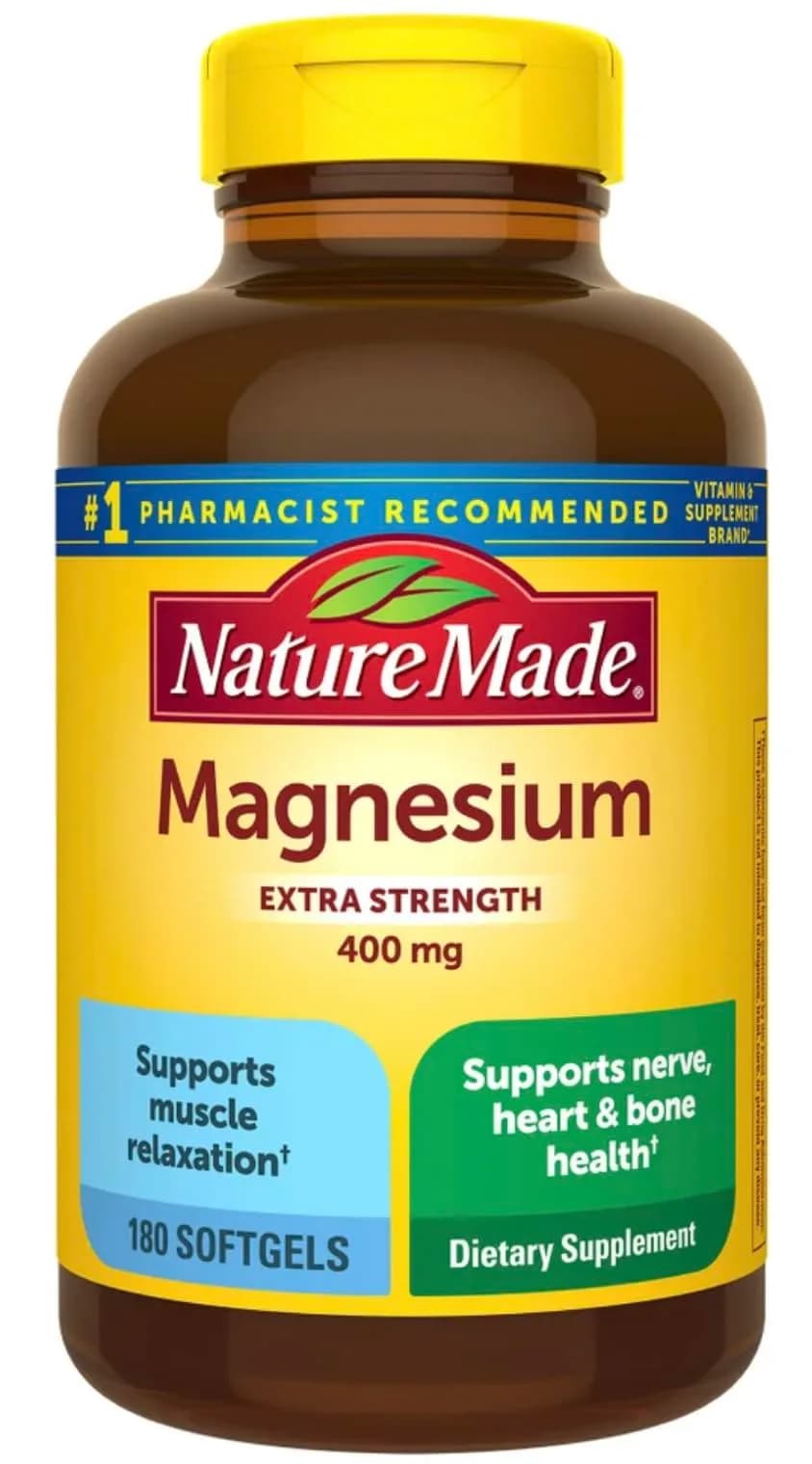 Nature Made Extra Strength Magnesium 400 mg 180 Count (Pack of 1) | Supports Nerve, Muscle, Heart and Bone Health - main product image