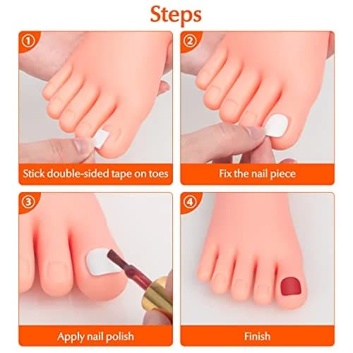 Krofaue Flexible Soft Silicone Fake Foot Model for Nail Practice | 1 Pair (280g) thumbnail 6