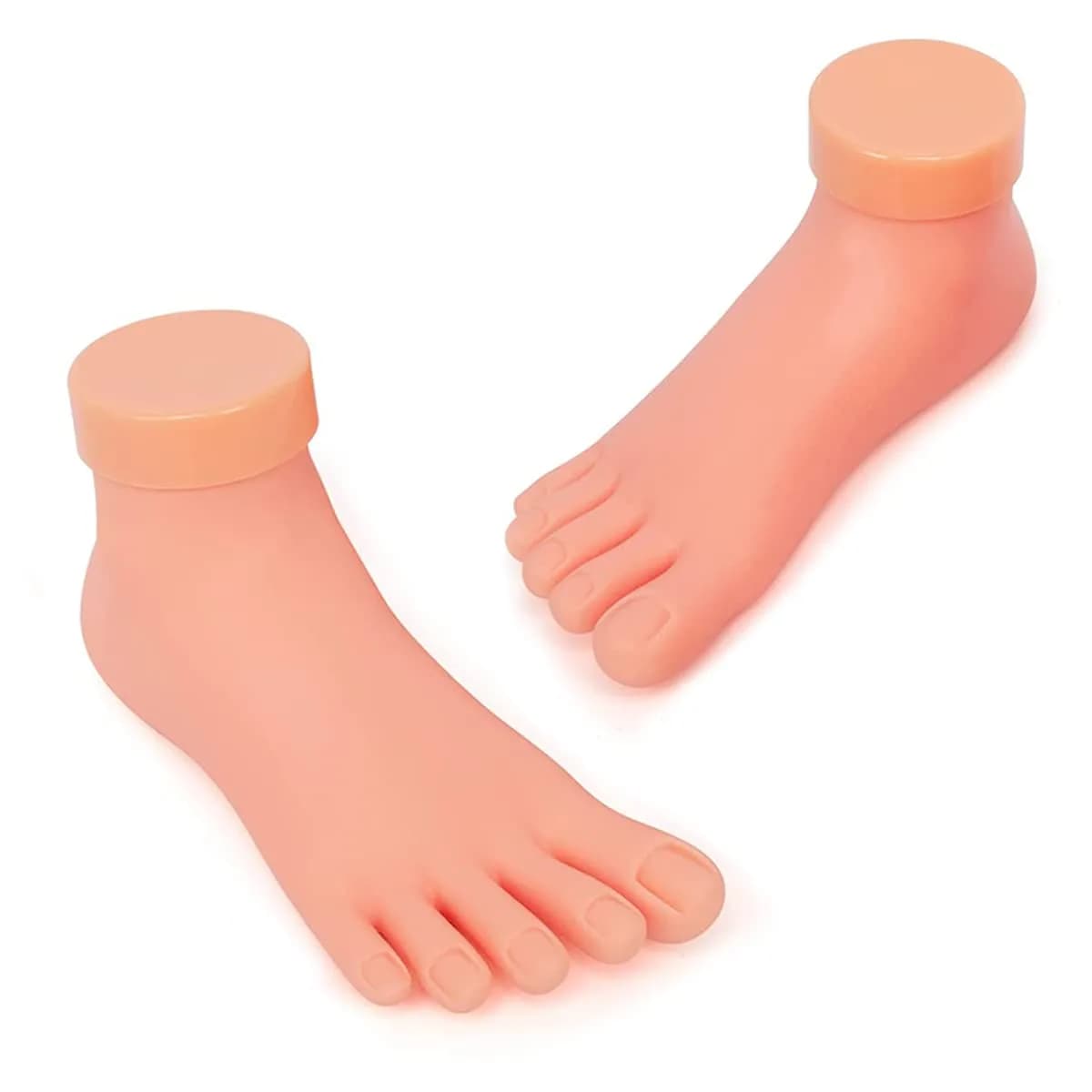 Krofaue Flexible Soft Silicone Fake Foot Model for Nail Practice | 1 Pair (280g) - main product image