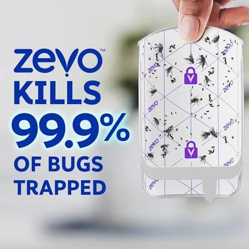 Zevo Flying Insect Trap with Refill | Catches Fruit Flies, Gnats & House Flies 24/7 | 1 Device & 1 Cartridge thumbnail 7