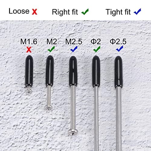 uxcell Black 100pcs Rubber End Caps 2mm ID Vinyl Round Tube Bolt Cap Cover Screw Thread Protectors | Protects Floors & Furniture thumbnail 5