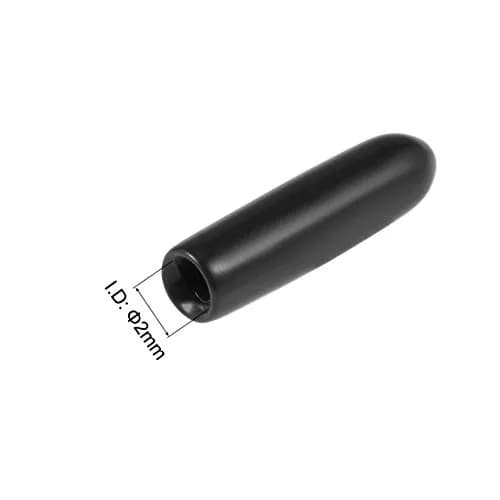uxcell Black 100pcs Rubber End Caps 2mm ID Vinyl Round Tube Bolt Cap Cover Screw Thread Protectors | Protects Floors & Furniture thumbnail 3