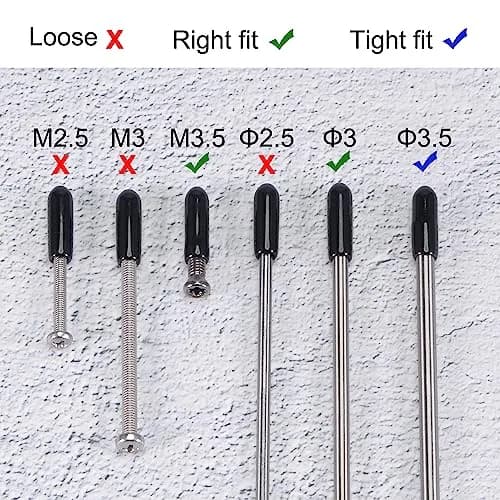 uxcell 100pcs Black Vinyl Round Tube End Caps 3mm ID | Protects Floors and Threads thumbnail 4