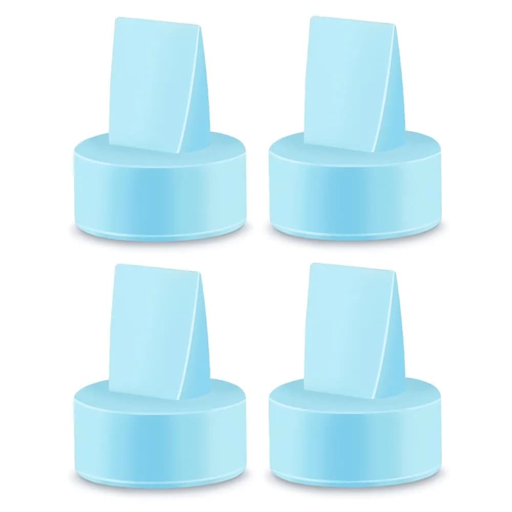 Maymom Blue Duckbill Valves for Spectra S1/S2 Pumps, 4 Count | BPA-Free Silicone Replacement Parts - main product image