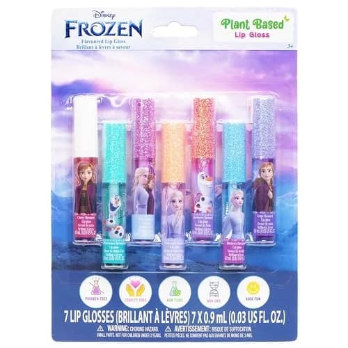 Townley Girl Disney Frozen Lip Gloss Set 7-Piece 0.21 Fl Oz (Pack of 1) | Plant-Based Vegan Formula thumbnail 1