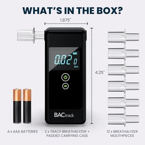 BACtrack Trace Breathalyzer 2-Pack | Police-Grade DOT/NHTSA Compliant Alcohol Tester thumbnail 6