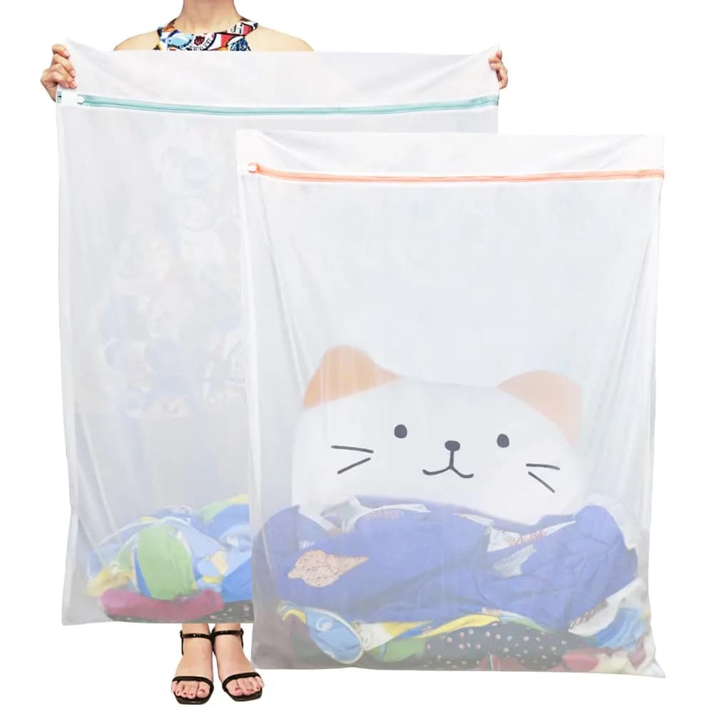 Tenn Well Extra Large Mesh Laundry Bags 43x35" | Jumbo for Blankets & Bedding