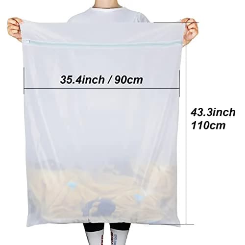 Tenn Well Extra Large Mesh Laundry Bags 43x35" | Jumbo for Blankets & Bedding thumbnail 2