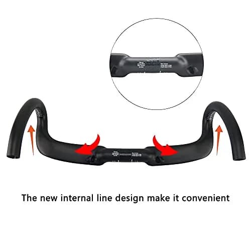 Alfa Pasca Carbon Fiber Road Bike Handlebars 31.8mm x 400mm | UD Matte Finish, Internal Routing thumbnail 7