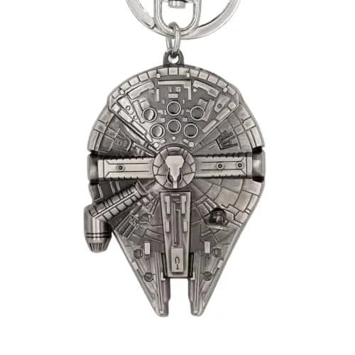 Disney Star Wars Millennium Falcon Pewter Key Ring | Silver Pewter Keychain for Fans thumbnail 1