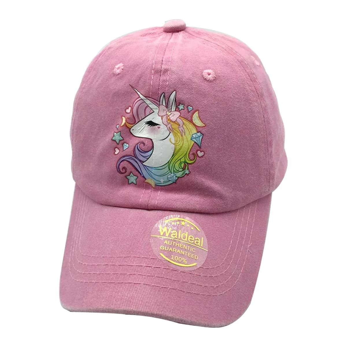 Waldeal Pink Unicorn Hat Adjustable Denim Baseball Cap for Girls | One Size - view 5