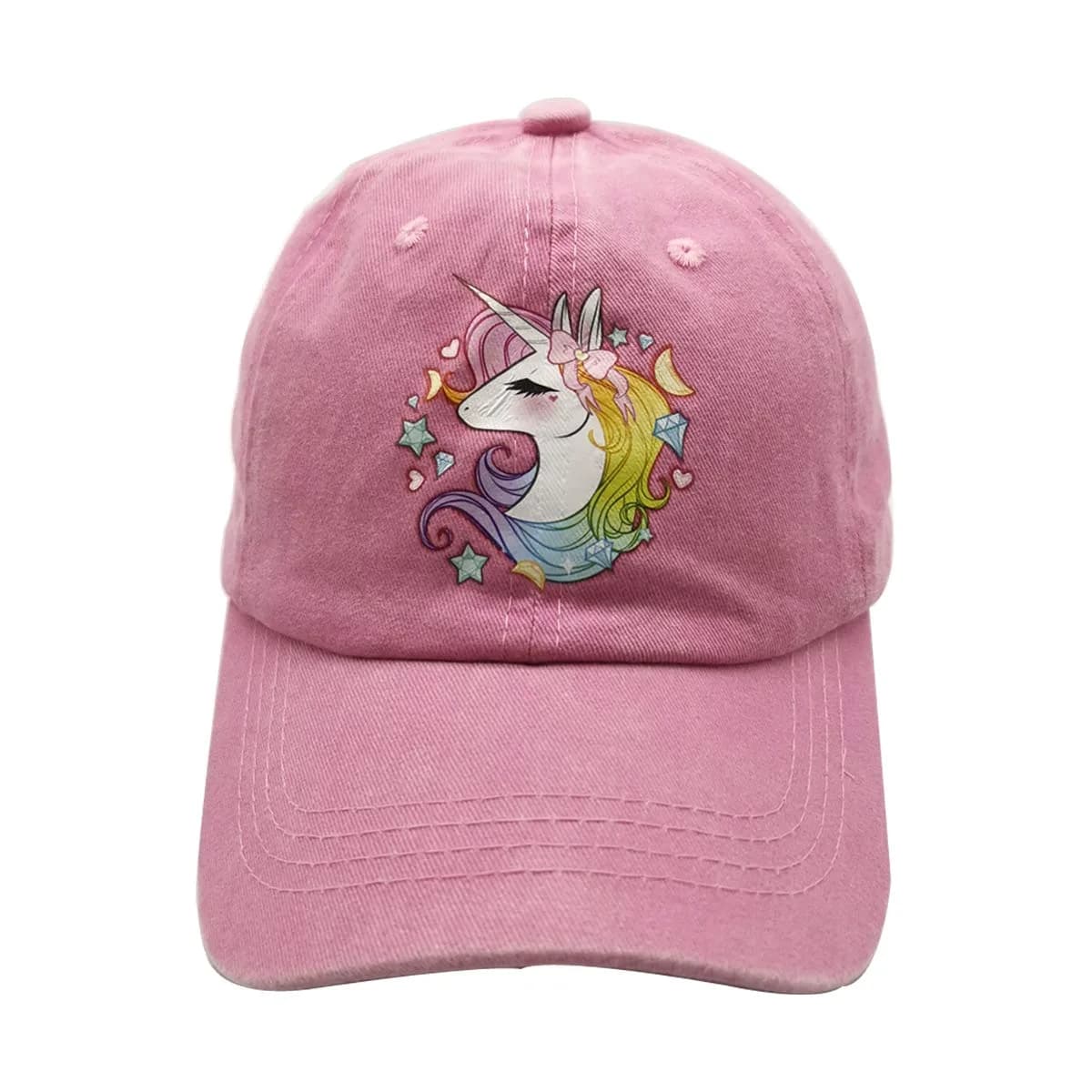 Waldeal Pink Unicorn Hat Adjustable Denim Baseball Cap for Girls | One Size - view 2