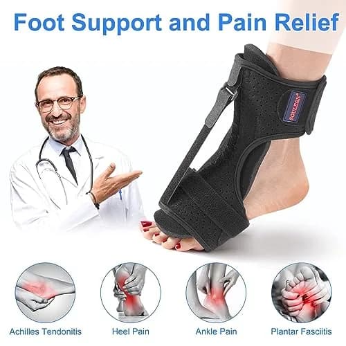 soulern Plantar Fasciitis Night Splint Drop Foot Orthotic Brace | Adjustable Dorsal Support for Heel & Ankle Pain Relief thumbnail 5