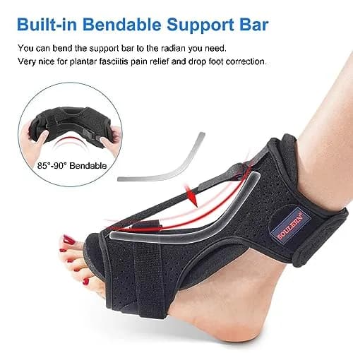 soulern Plantar Fasciitis Night Splint Drop Foot Orthotic Brace | Adjustable Dorsal Support for Heel & Ankle Pain Relief thumbnail 6