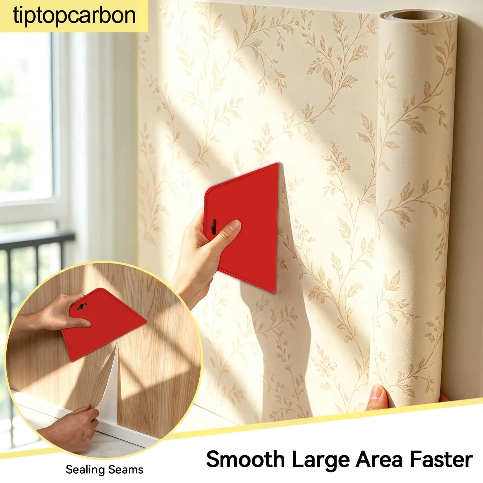 tiptopcarbon Wallpaper Smoothing Tool Kit with 8 Inch Scraper & Craft Knife | 10-Piece Set - view 9