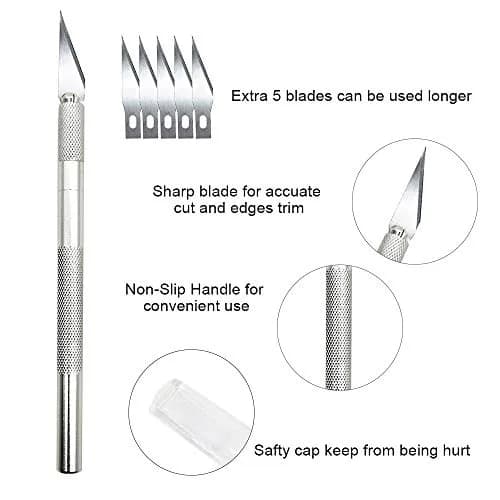 tiptopcarbon Wallpaper Smoothing Tool Kit with 8 Inch Scraper & Craft Knife | 10-Piece Set thumbnail 3