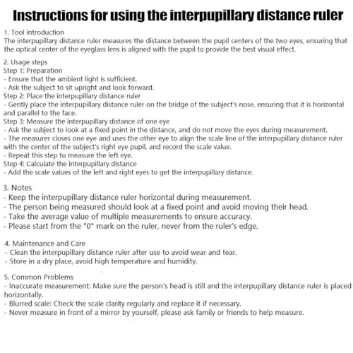 Uoeo Measure Optical Vernier PD Ruler 0-100mm | Eye Ophthalmic Tool for Pupillary Distance thumbnail 5