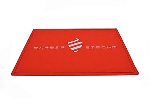 Barber Strong The Barber Mat 19" x 13" Red | Protects Countertops & Tools thumbnail 5