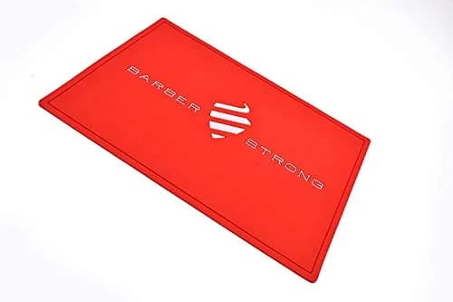 Barber Strong The Barber Mat 19" x 13" Red | Protects Countertops & Tools thumbnail 2