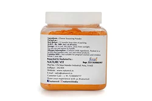 NatureVit Cheddar Cheese Powder 500g (250g x 2 Jars) | Vegan & Dairy-Free Flavor for Popcorn, Fries, Pasta thumbnail 2