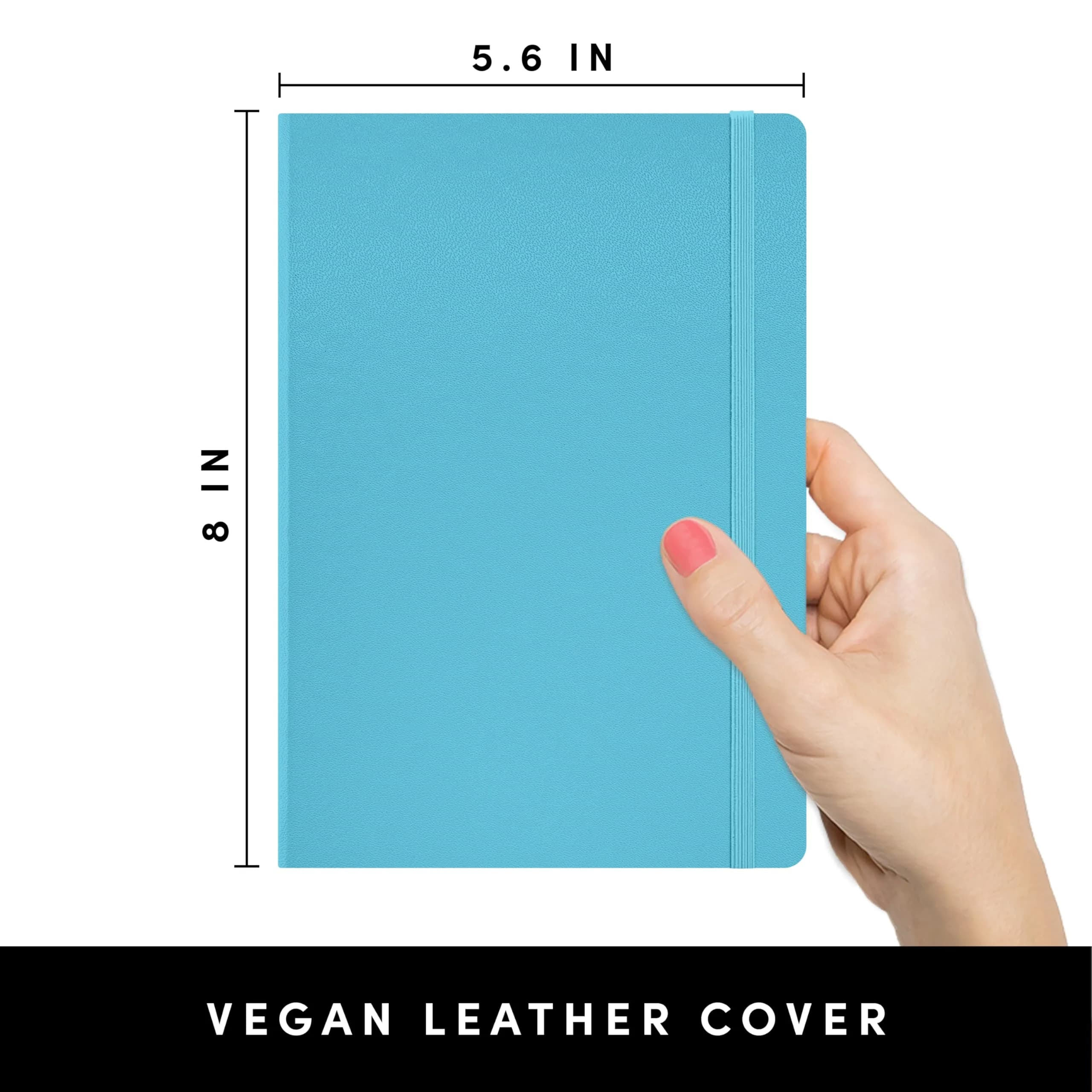 PAPERAGE Blank Journal Notebook Sky Blue 5.6 in x 8 in | Acid-Free Paper for Smooth Ink Flow - view 2
