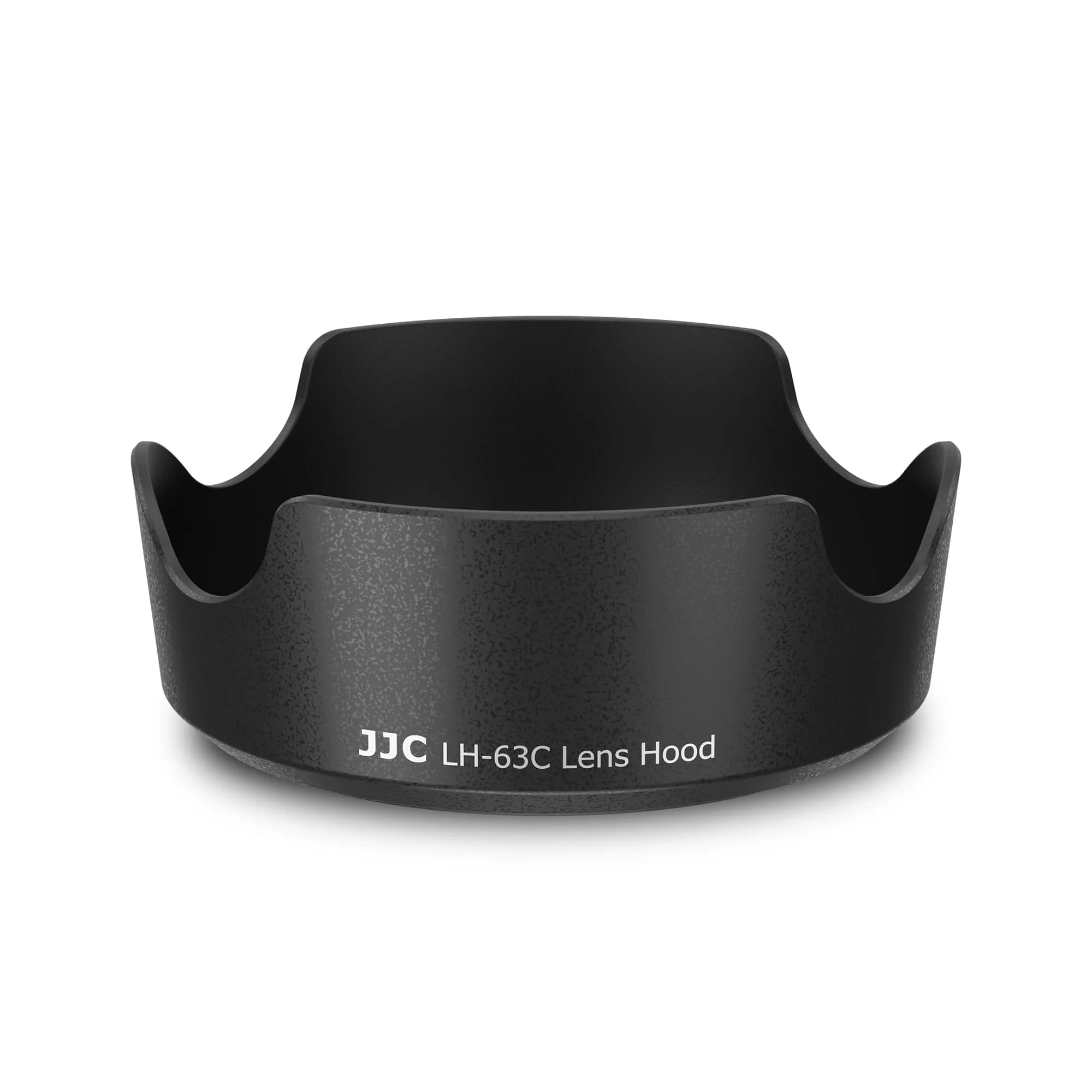 JJC Lens Hood for Canon EF-S 18-55mm f/3.5-5.6 IS STM & RF 24-50mm f/4-6.3 IS STM Lenses, Reversible Bayonet Mount, 58mm Filter Compatible | Protects Lens from Flare & Impact — 18-55mm EW-63C Black