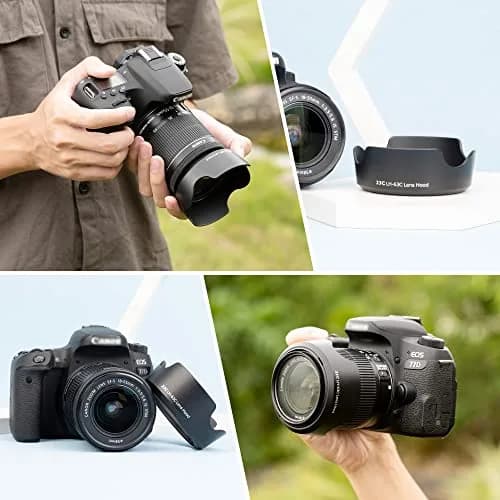 JJC Lens Hood for Canon EF-S 18-55mm f/3.5-5.6 IS STM & RF 24-50mm f/4-6.3 IS STM Lenses, Reversible Bayonet Mount, 58mm Filter Compatible | Protects Lens from Flare & Impact thumbnail 7