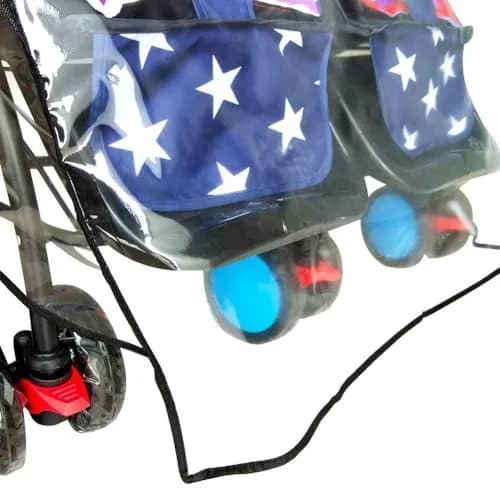 HSJH Weather Shield for Double Stroller Waterproof Rain Cover 42cm x 79cm x 82cm | Universal Twin Rain Cover thumbnail 9